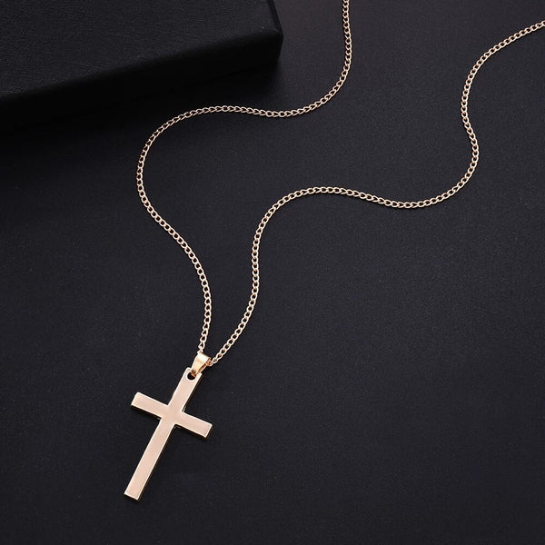 Fast and Furious Movies Actor Dominic Toretto  Rhinestone Cross Crystal Pendant Chain Necklace Men Jewelry