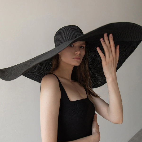Solene Oversized Wide-Brim Straw Sun Hat