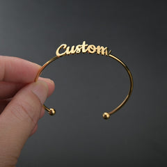 20 Styles Fashion Customized Name Bracelets Letter Stainless Steel Personalized Bangles For Women Men Baby Wedding  Jewelry Gift