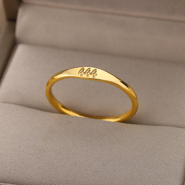 Astra Angel Number Stainless Steel Ring Collection