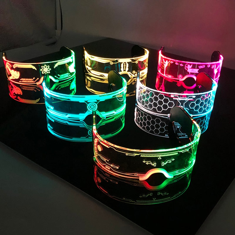 Neon Pulse LED Party Sunglasses