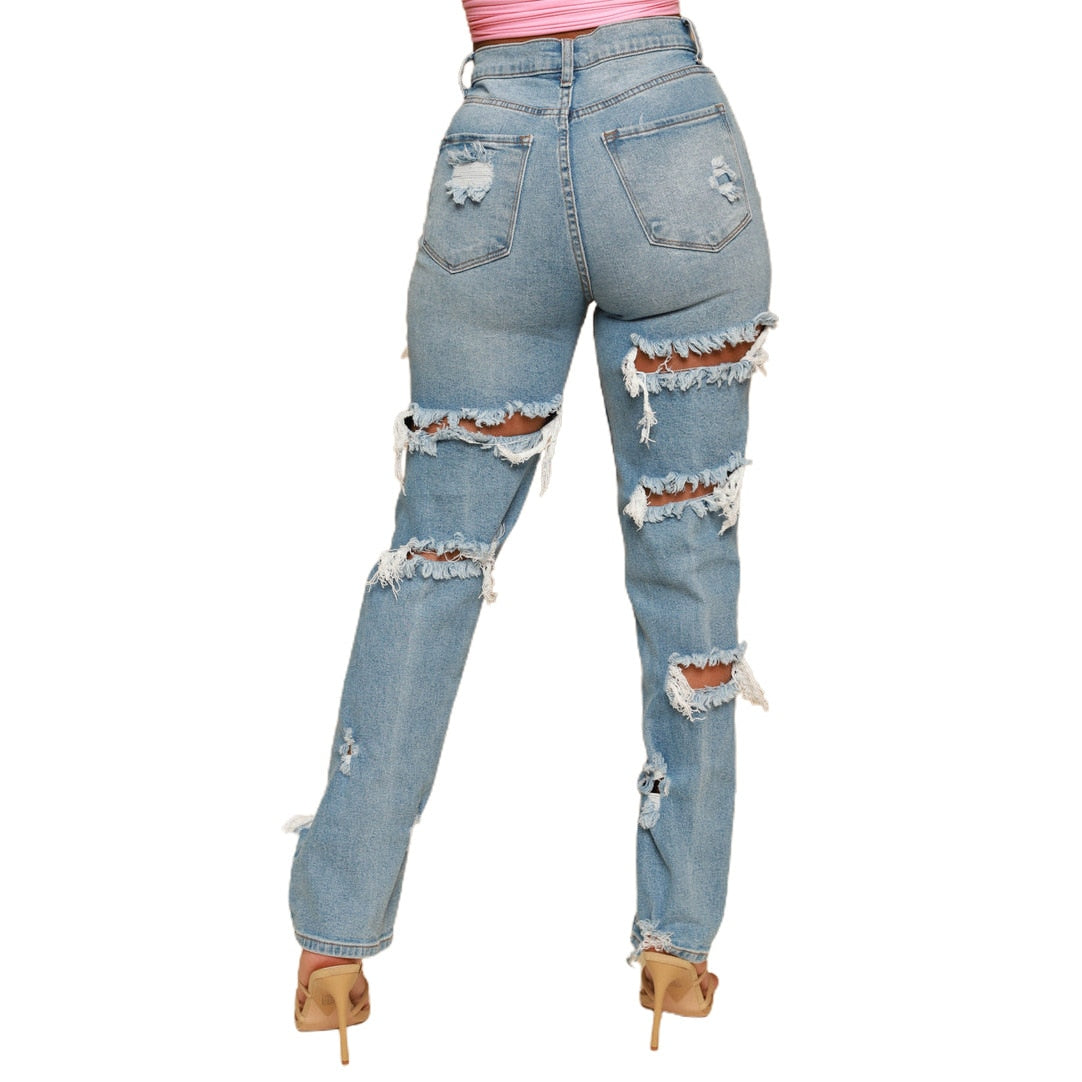 Olivia's Distressed Denim: Baggy and Beautiful