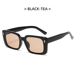 Luxury Vintage Orange Square Sunglasses for Women