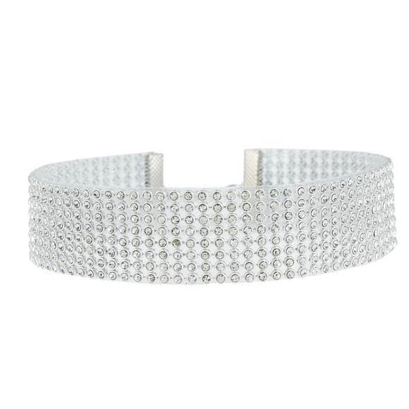 Bianca Rhinestone Collar Choker Necklace
