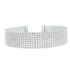 Shiny Rhinestone Bundle Neck Collar Necklace
