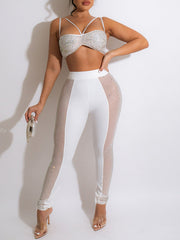 Sexy see through black rhinestone bodysuit jumpsuit women 2022 backless bodycon mesh rompers womens jumpsuits party club outfits