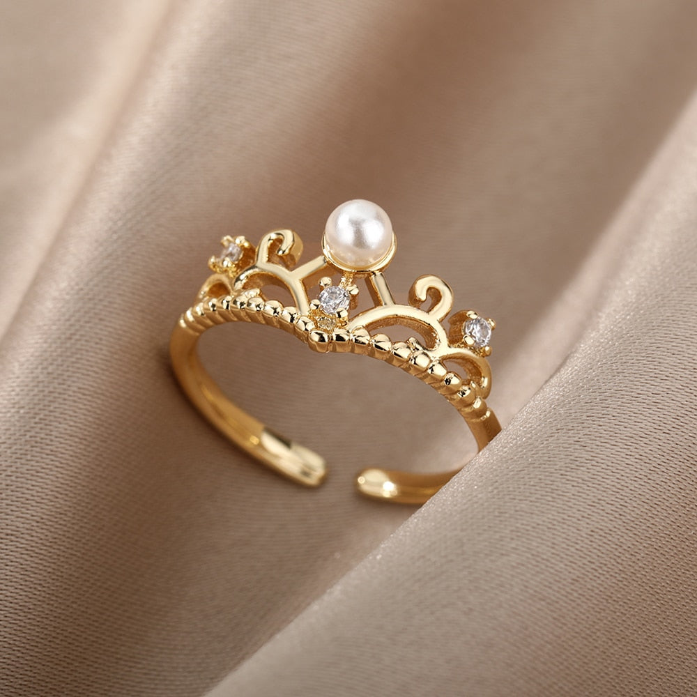Safiya Lucky Evil Eye Stainless Steel Ring Collection