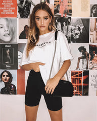 Thin Fitness Casual High Waist Biker Shorts Slim Knee-Length Bottoms Cycling Shorts Streetwear