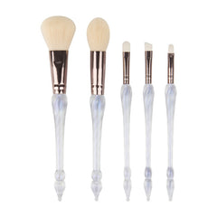 Purple/Crystal Makeup Brushes Set