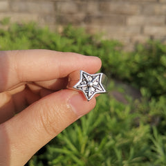 Gothic Geometric Mushroom Ring