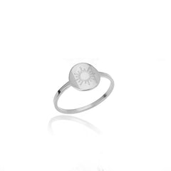 Stainelss Steel Sun Moon Rings For Women Aesthetic Gold Plated Wedding Couple Rings Christmas Jewelry Gift Anillos Wholesale