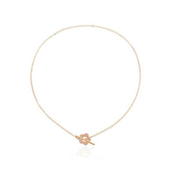 Temperament Black Rhinestone Crystal - Metal Flower Necklace