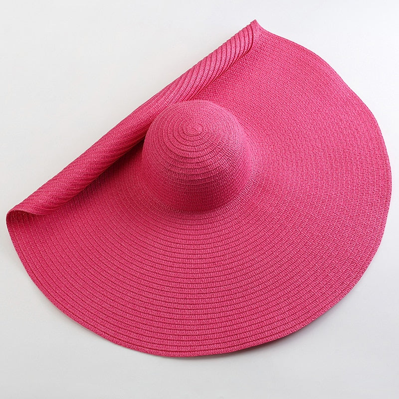 Solene Oversized Wide-Brim Straw Sun Hat