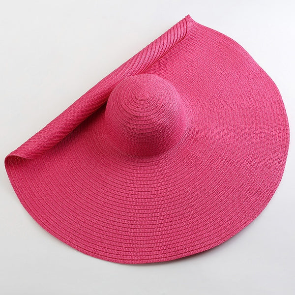 Solene Oversized Wide-Brim Straw Sun Hat
