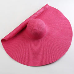 70cm Oversized  Wide Brim Sun Hat Travel  Large UV Protection Beach Straw Hats Women&#39;s Summer Floppy Foldable Chapeaux Wholesale