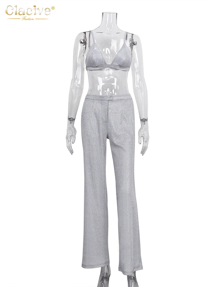 Catch me shimmering 2 Piece pants suit set