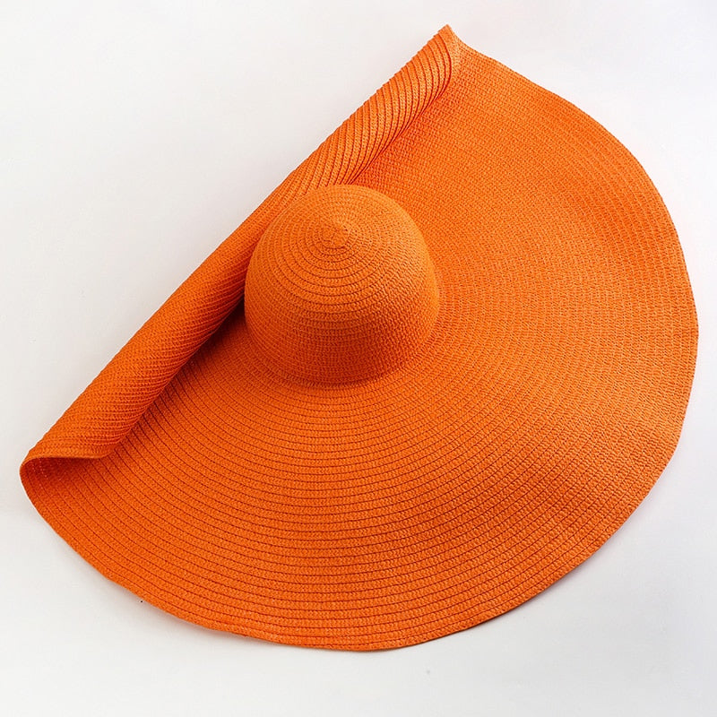 Solene Oversized Wide-Brim Straw Sun Hat