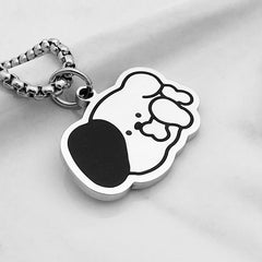 2023 Hip Hop Titanium Steel Killer Cat Necklace For Women Men Cute Punk Retro Doodle Black Cat Pendant Chain New Jewelry Gift