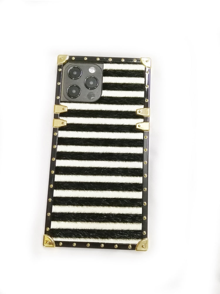 Fur Stripe Phone Cover for iPhone