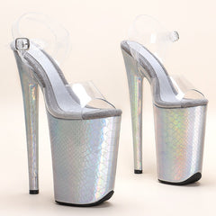 PVC upper  Platform Sexy  High Heels Sandals Pole Dance shoes