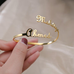 20 Styles Fashion Customized Name Bracelets Letter Stainless Steel Personalized Bangles For Women Men Baby Wedding  Jewelry Gift