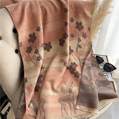 Thick Cashmere Scarf for Women Print Pashmina Shawl and Wrap