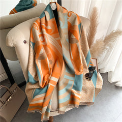 Thick Cashmere Scarf for Women Print Pashmina Shawl and Wrap