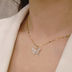 Shiny Butterfly Necklace