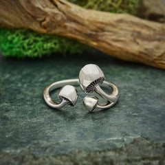 Gothic Geometric Mushroom Ring
