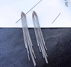 2023 Fashion Crystal Earrings Tassel Temperament Water Drop Earrings for Women Elegant Bridal Wedding Engagement Jewelry Gift