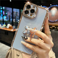 Bling 3D Crystal Holder stander Phone Case For iphone