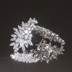 Huitan Gorgeous Women&#39;s Stud Earrings Full with Dazzling CZ Stone Sparkling Ear Piercing Earrings Party Jewelry Drop Shipping