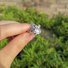 Gothic Geometric Mushroom Ring