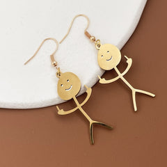 Fxck You Middle Finger Hand Gesture Character Earring