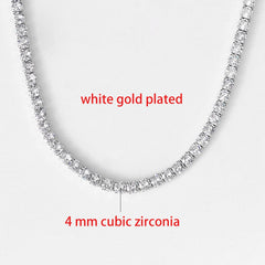 Simple Iced Out Tennis CZ Choker Necklace