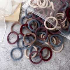 50PCS/Set Basic Hair Bands Simple Solid Colors Elastic Headband Hair Ties