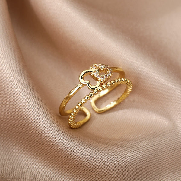 Safiya Lucky Evil Eye Stainless Steel Ring Collection