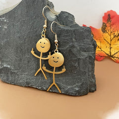 Fxck You Middle Finger Hand Gesture Character Earring