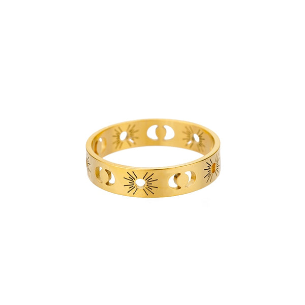 Selene Sun & Moon Stainless Steel Ring Collection