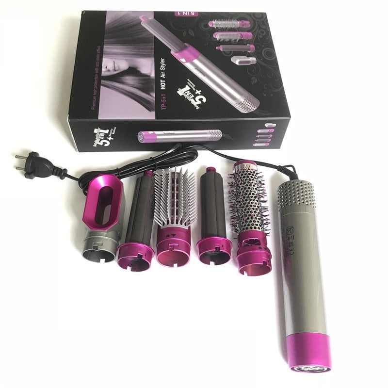 5 In 1 Hair Dryer Brush Professional Dryer And Straightening Brush Electric Hair Styling Tool Automatic Hair Curler