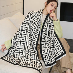 Thick Cashmere Scarf for Women Print Pashmina Shawl and Wrap