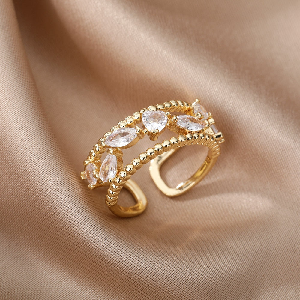Safiya Lucky Evil Eye Stainless Steel Ring Collection