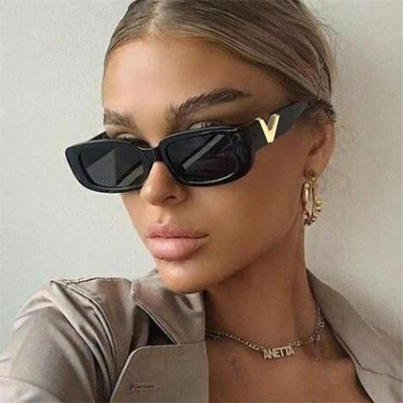 Alessia Slim Rectangle Sunglasses Main image