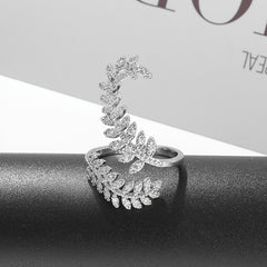 Rhinestone Angel Wings Ring