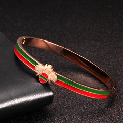 Stainless Steel Charm Bangles Bee