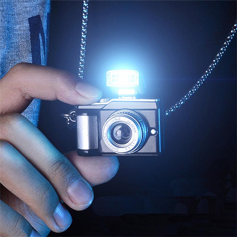 Vintage Camera Pendant Necklace For Men Women Punk Luminous Small Camera Long Chain Necklaces Couple Jewelry Friendship Gifts Main image