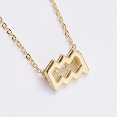 Cardboard Zodiac Sign Pendant Necklace