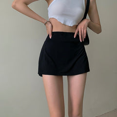 Tennis Skirt High Waist Girl Tight Bag Hip Short Skirt split Mini skirt