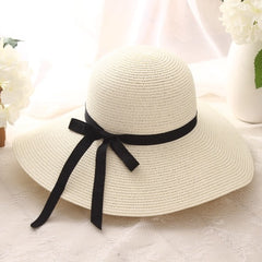 Foldable Wide Brim Floppy Straw Sun Hat