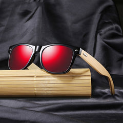 Classic Wood Bamboo Sunglasses with Polarized Lenses